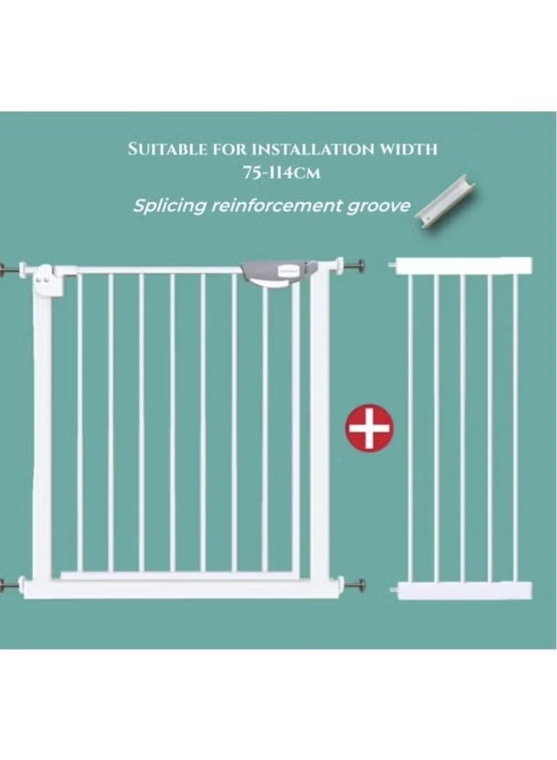 بيوينتي بوابة أطفال أمانية تُغلق تلقائياً، مع بوابة أطفال عريضة جداً مُرفق بها مجموعة تمديد 30 سم، مناسبة بحد أقصى لمسافة 114 سم، بوابات أمان للسلالم والعتبات، سهلة التركيب. - Image 3